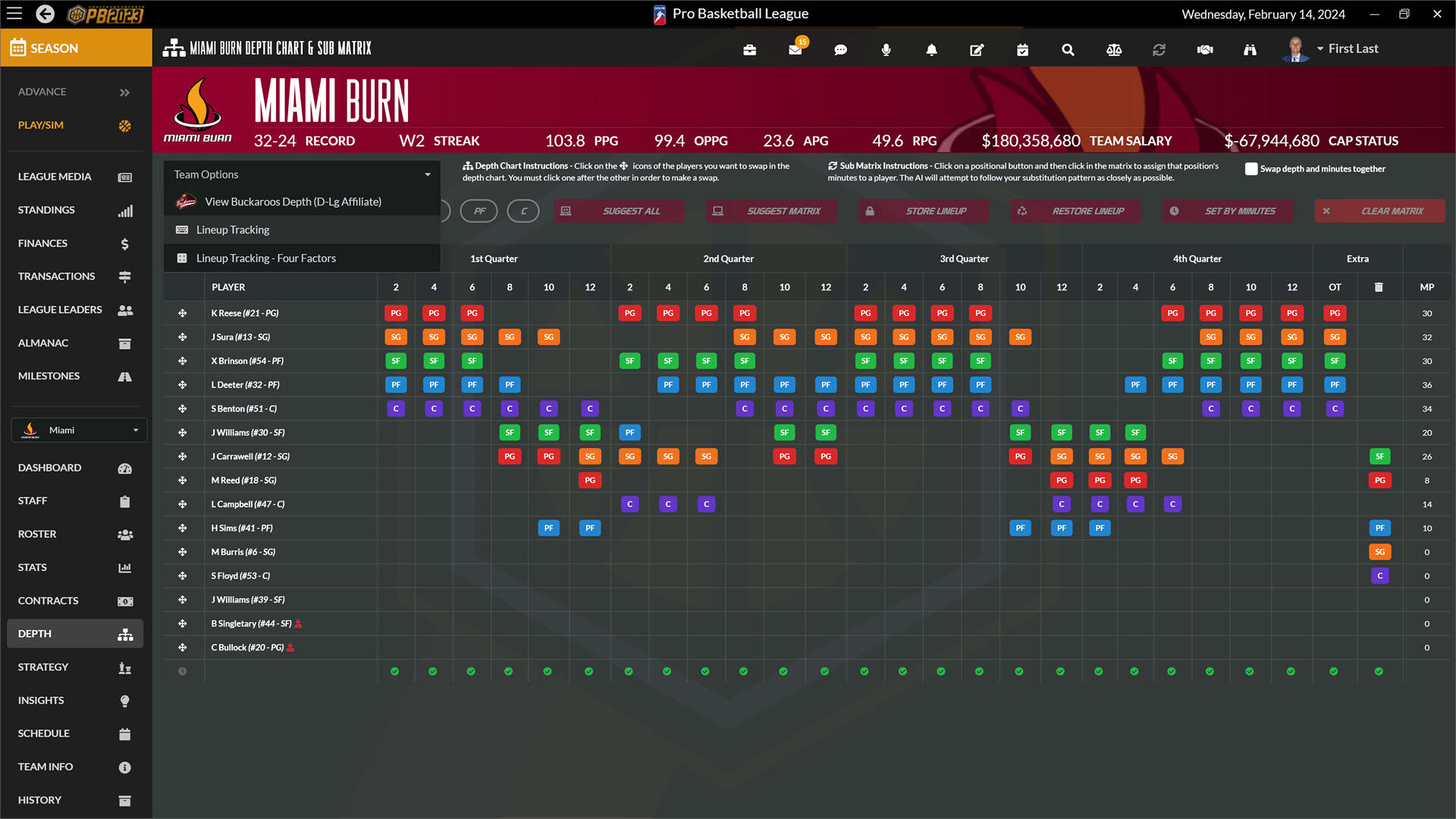 Screenshot for Draft Day Sports: Pro Basketball 2023
