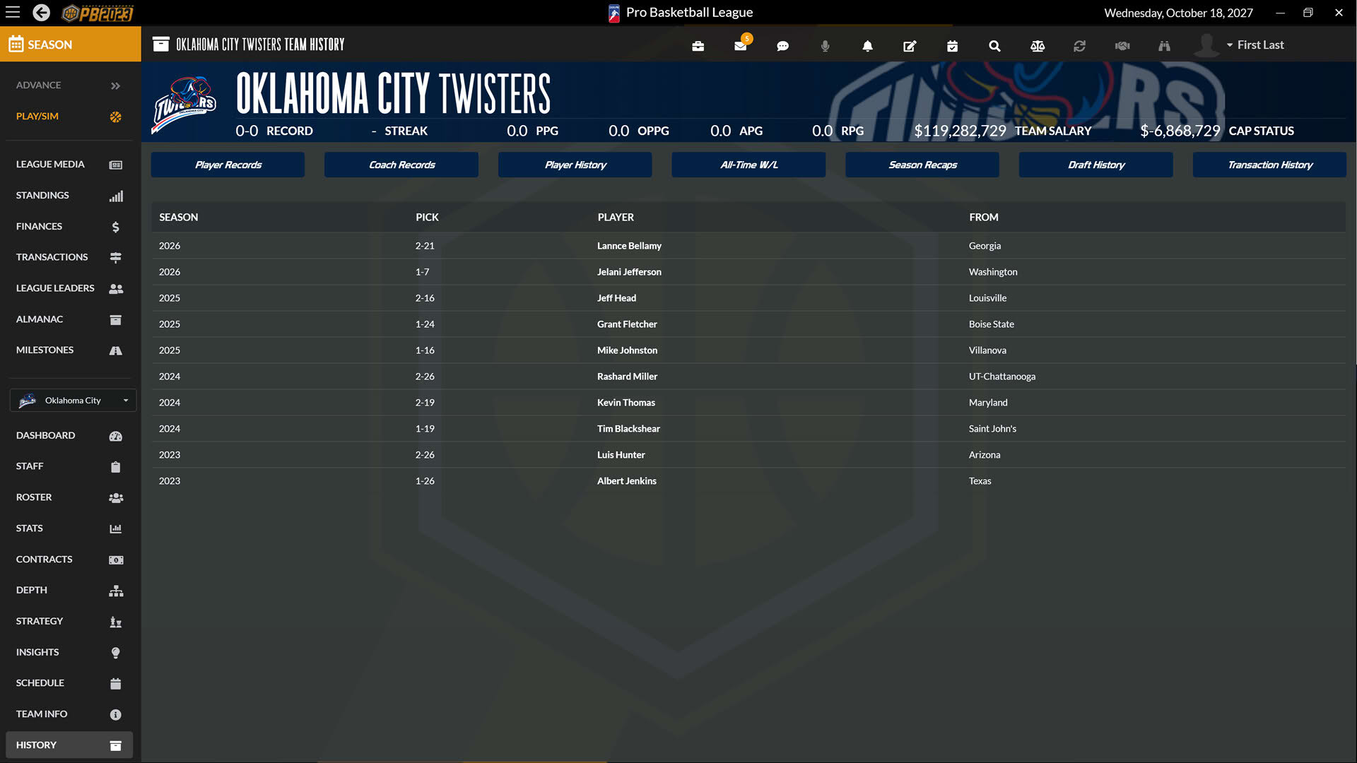 Screenshot for Draft Day Sports: Pro Basketball 2023