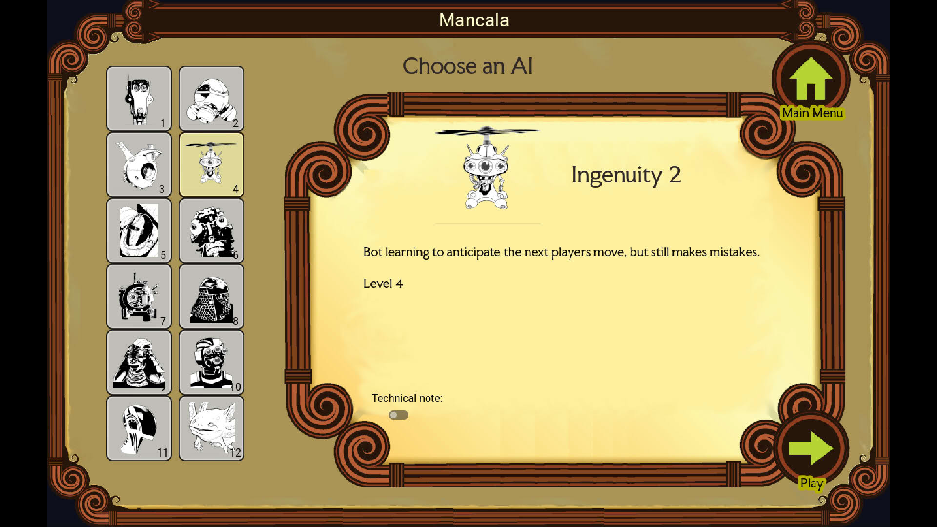 Screenshot for Mancala