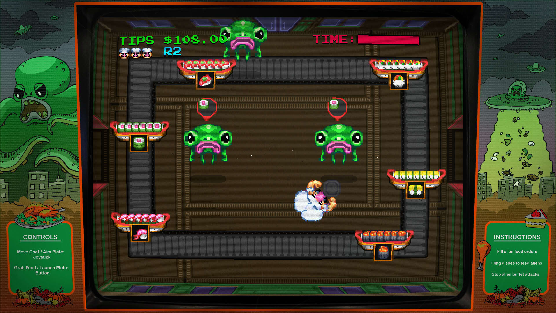 Screenshot for Digital Eclipse Arcade: Invasion of the Buffet Snatchers