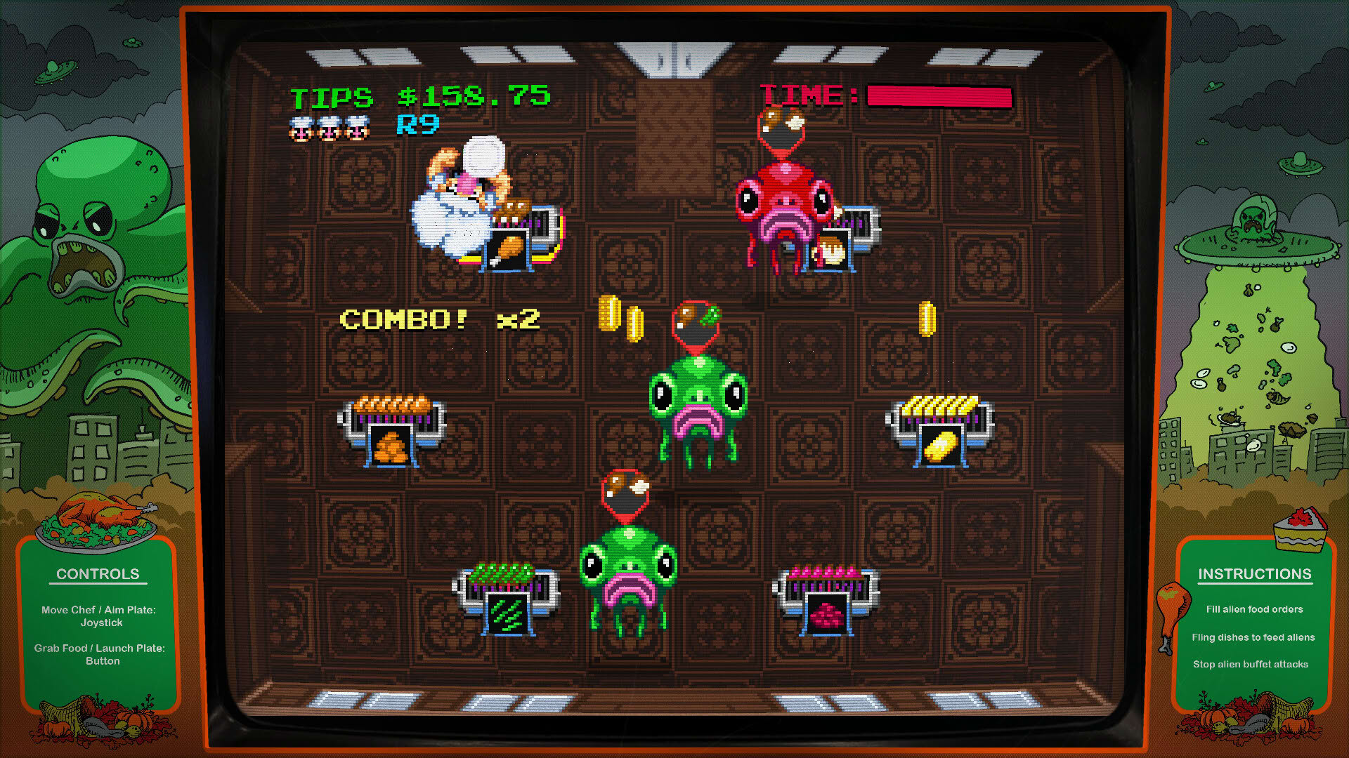 Screenshot for Digital Eclipse Arcade: Invasion of the Buffet Snatchers