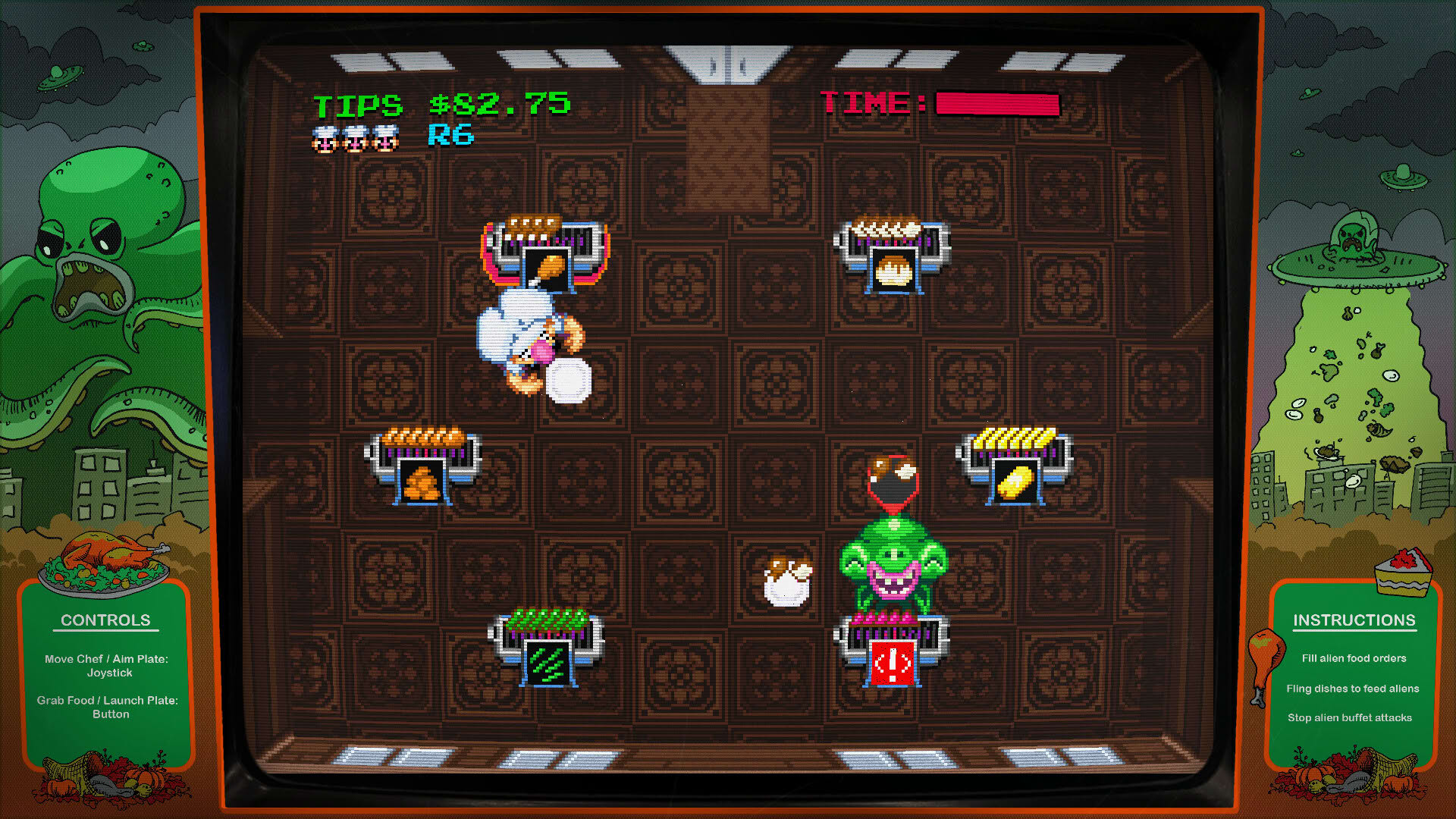 Screenshot for Digital Eclipse Arcade: Invasion of the Buffet Snatchers