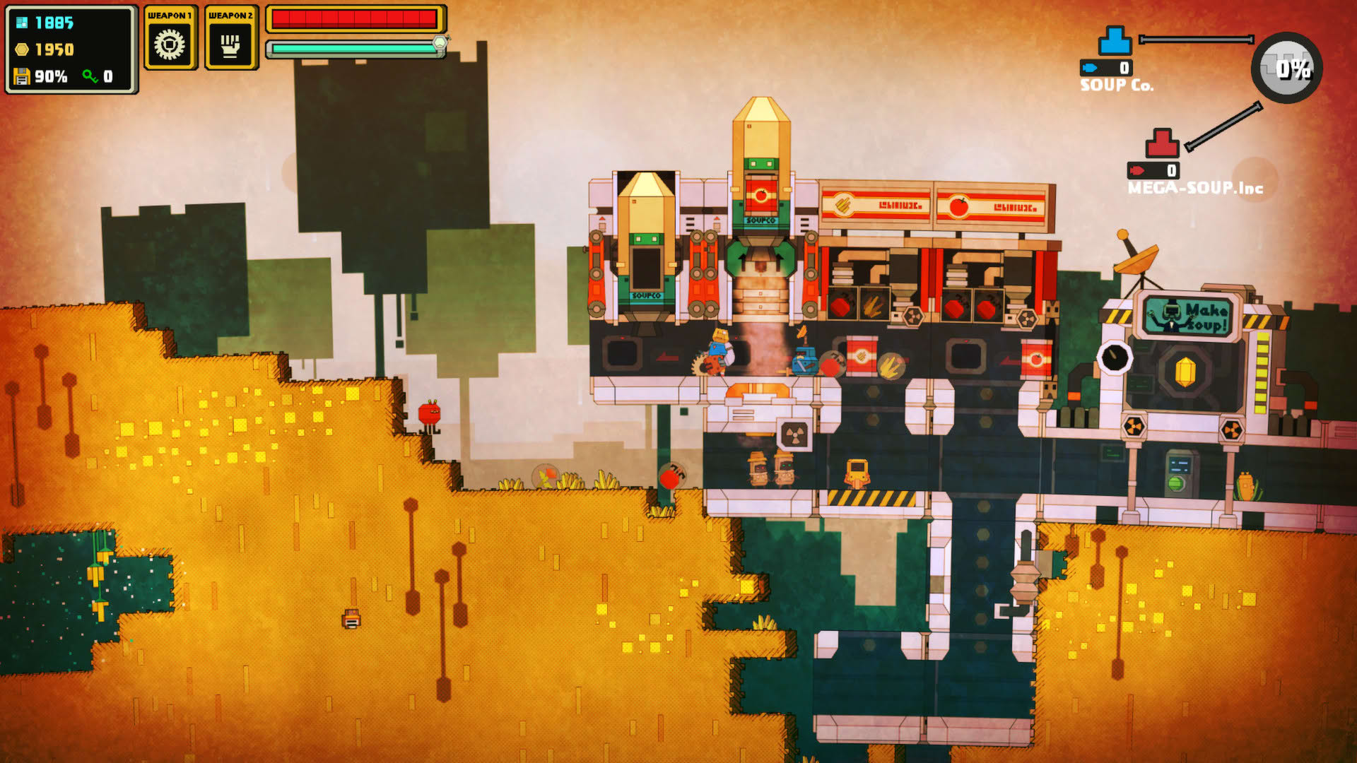 Screenshot for PixelJunk Nom Nom Galaxy