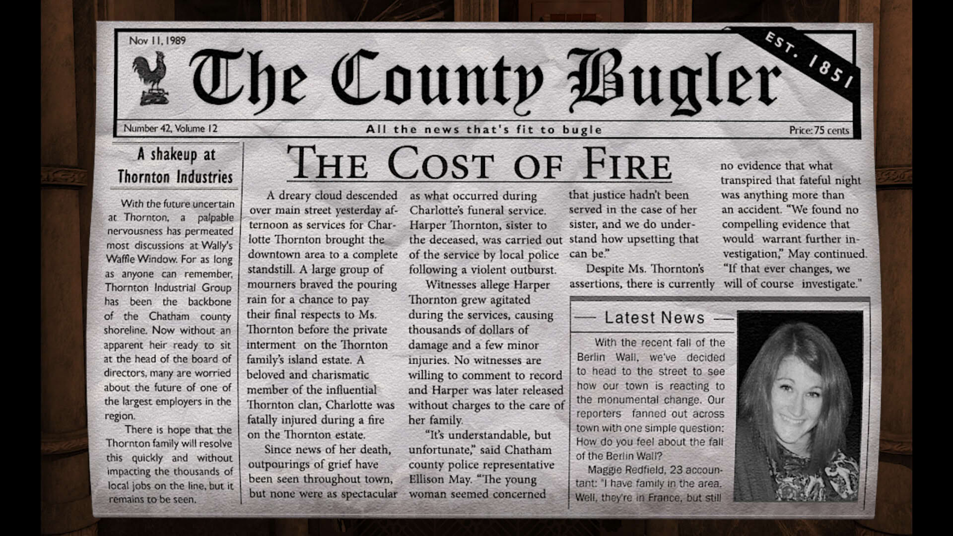 Screenshot for Nancy Drew: The Ghost of Thornton Hall