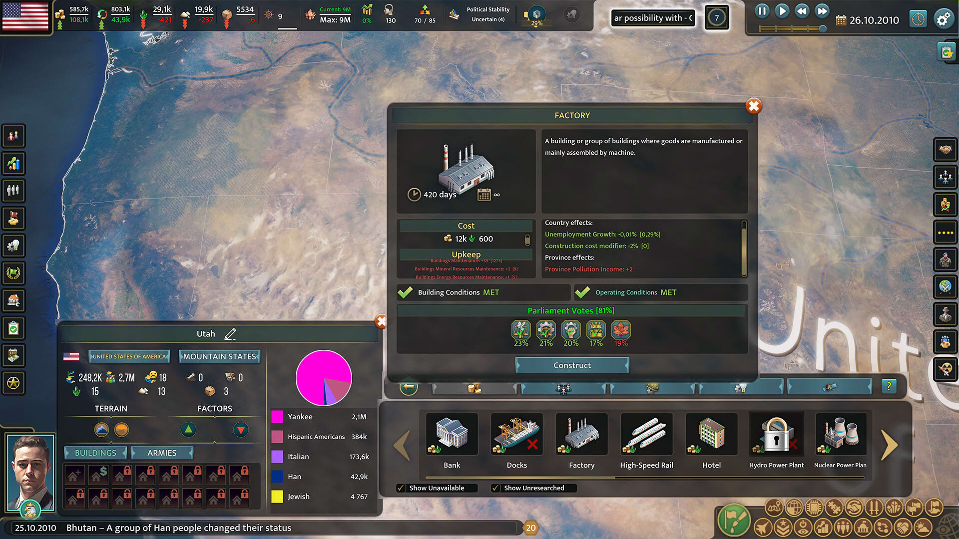 Screenshot for Realpolitiks 3: Earth and Beyond