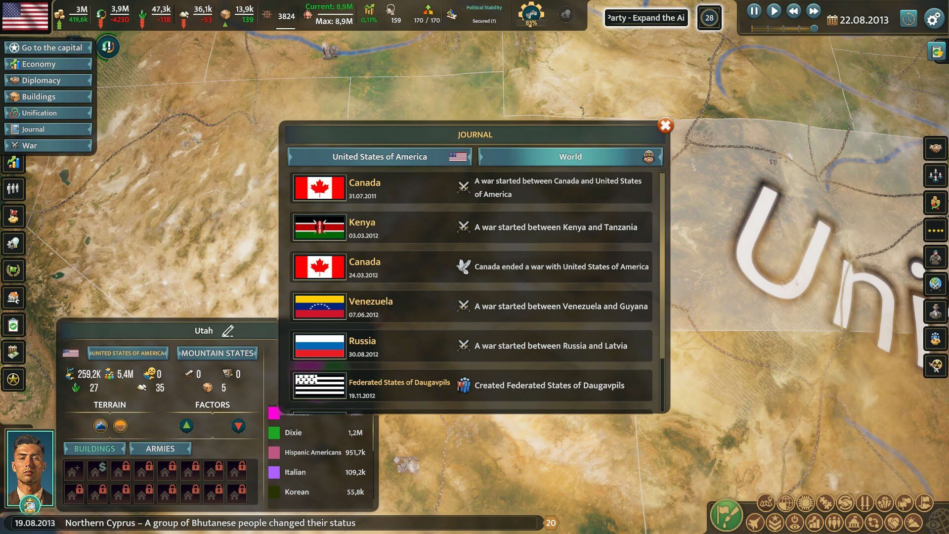 Screenshot for Realpolitiks 3: Earth and Beyond