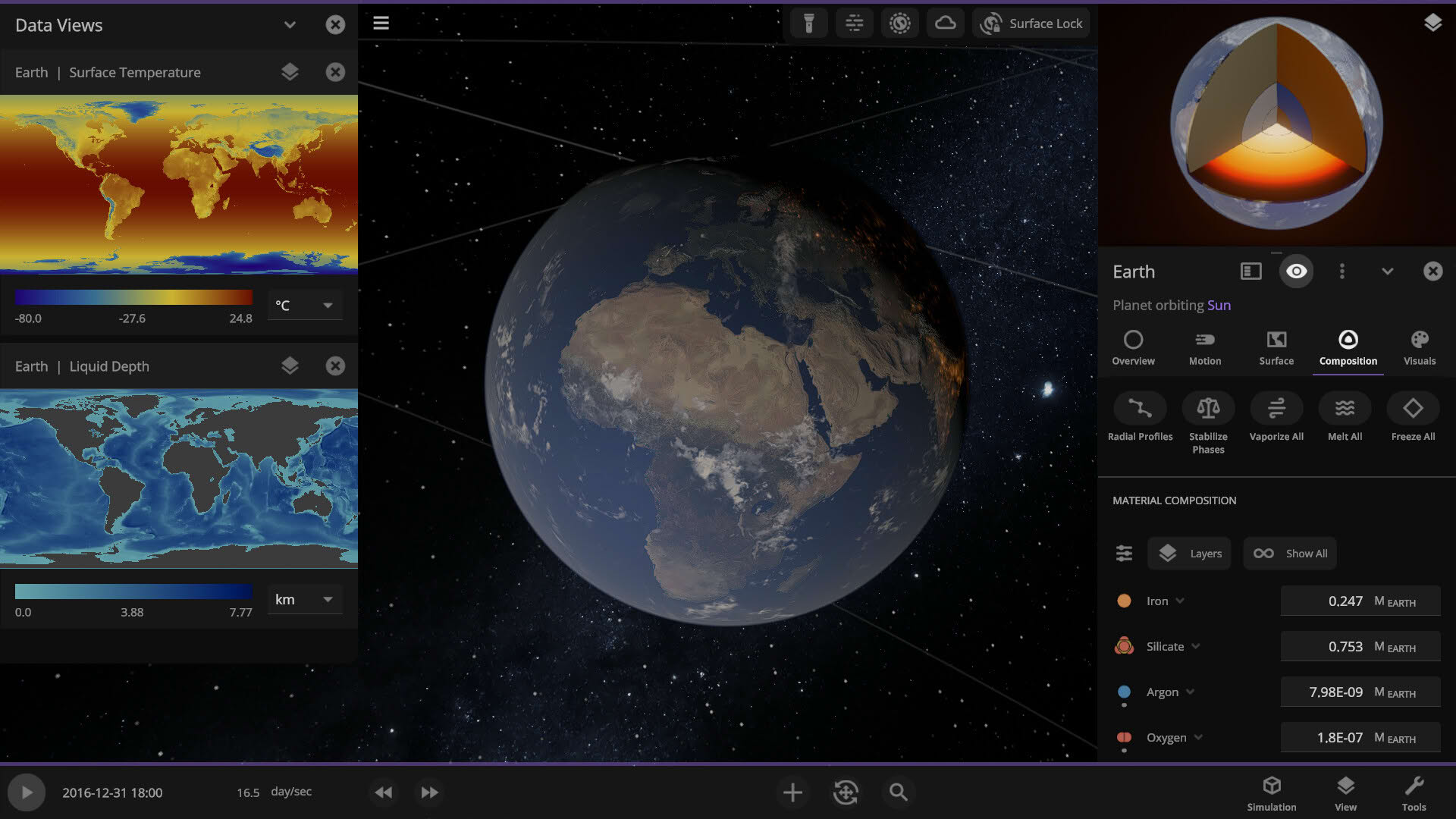 Screenshot for Universe Sandbox