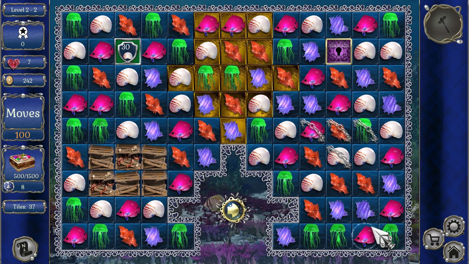 Screenshot for Jewel Match Aquascapes: Collector's Edition