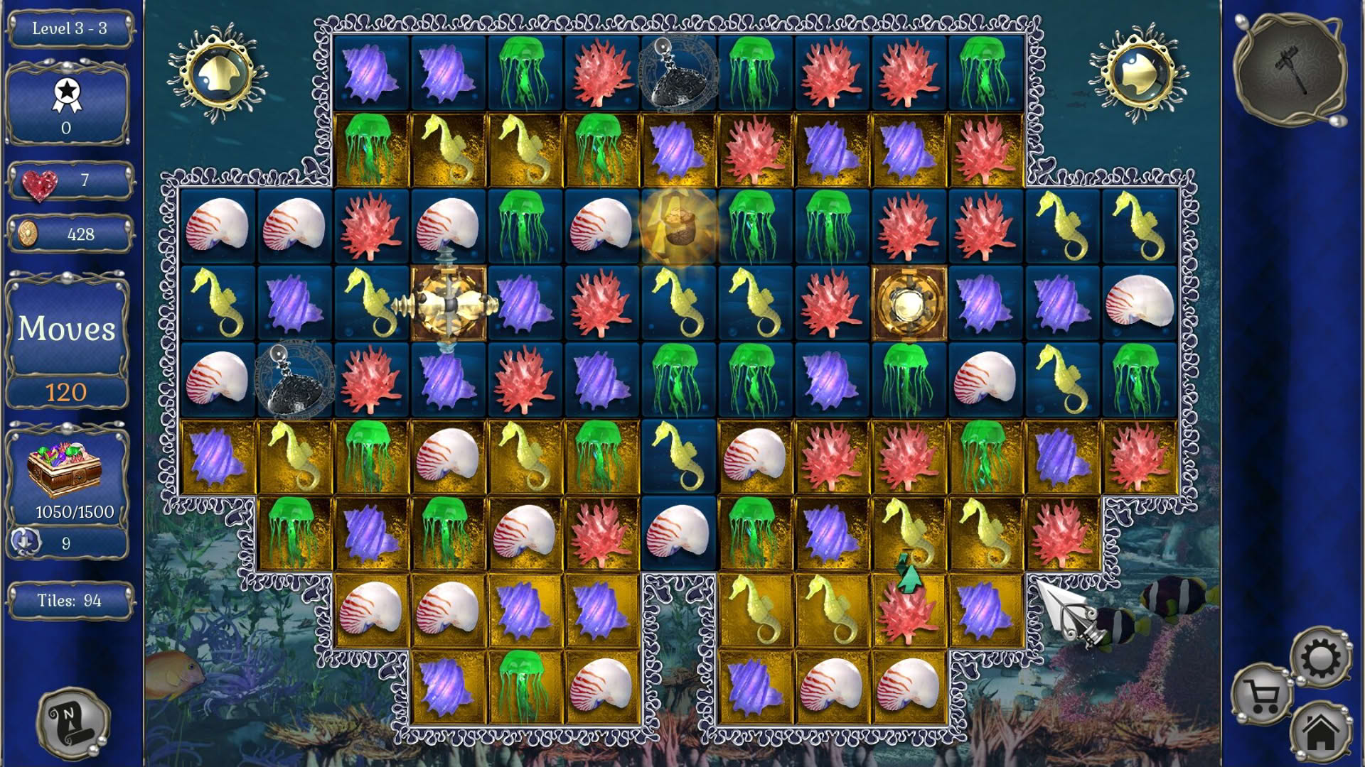 Screenshot for Jewel Match Aquascapes: Collector's Edition