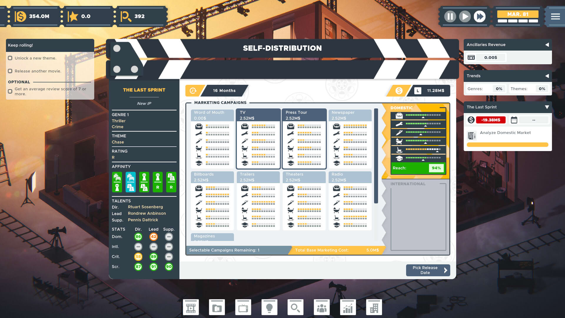 Screenshot for The Executive: Movie Industry Tycoon