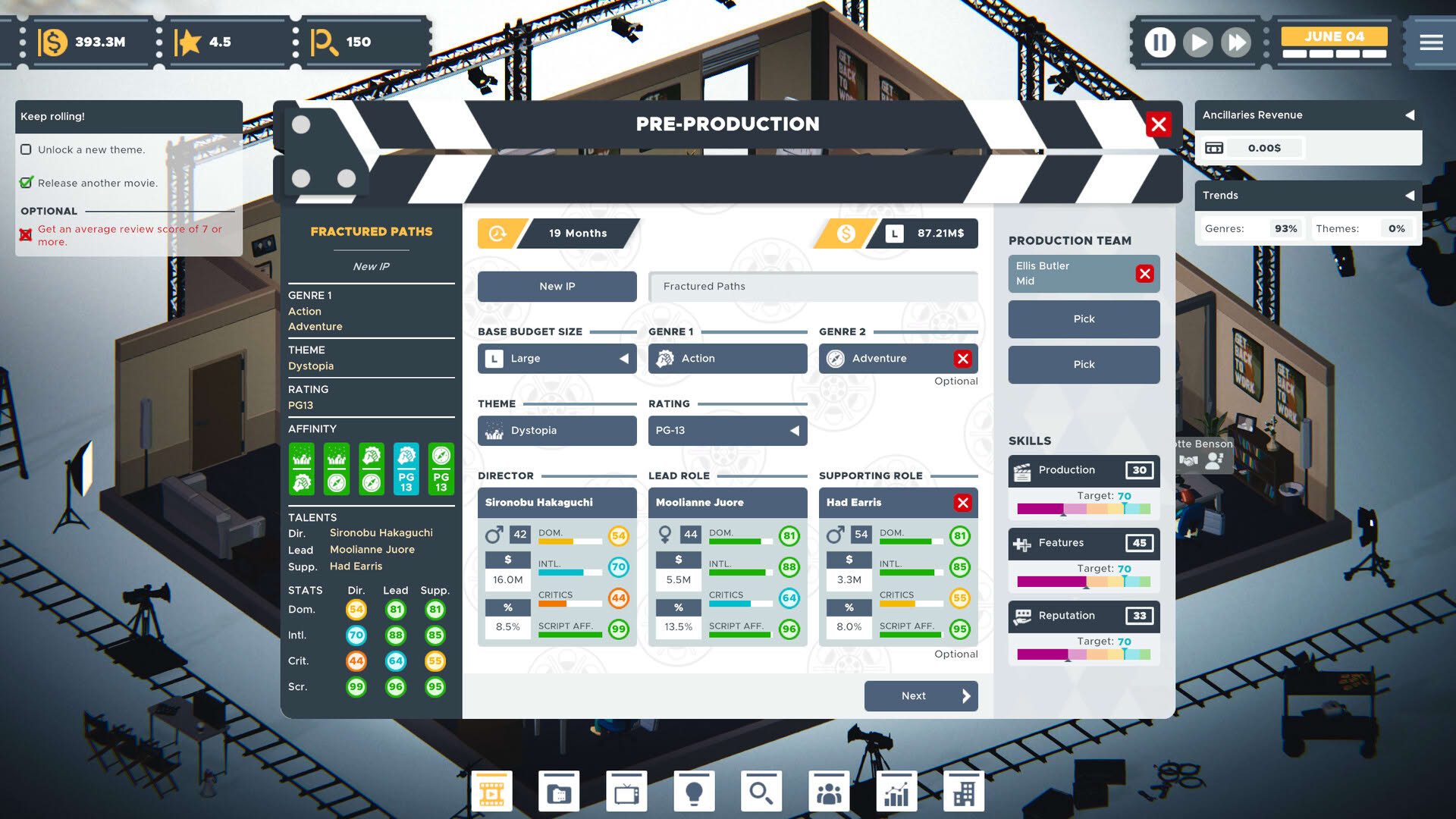 Screenshot for The Executive: Movie Industry Tycoon