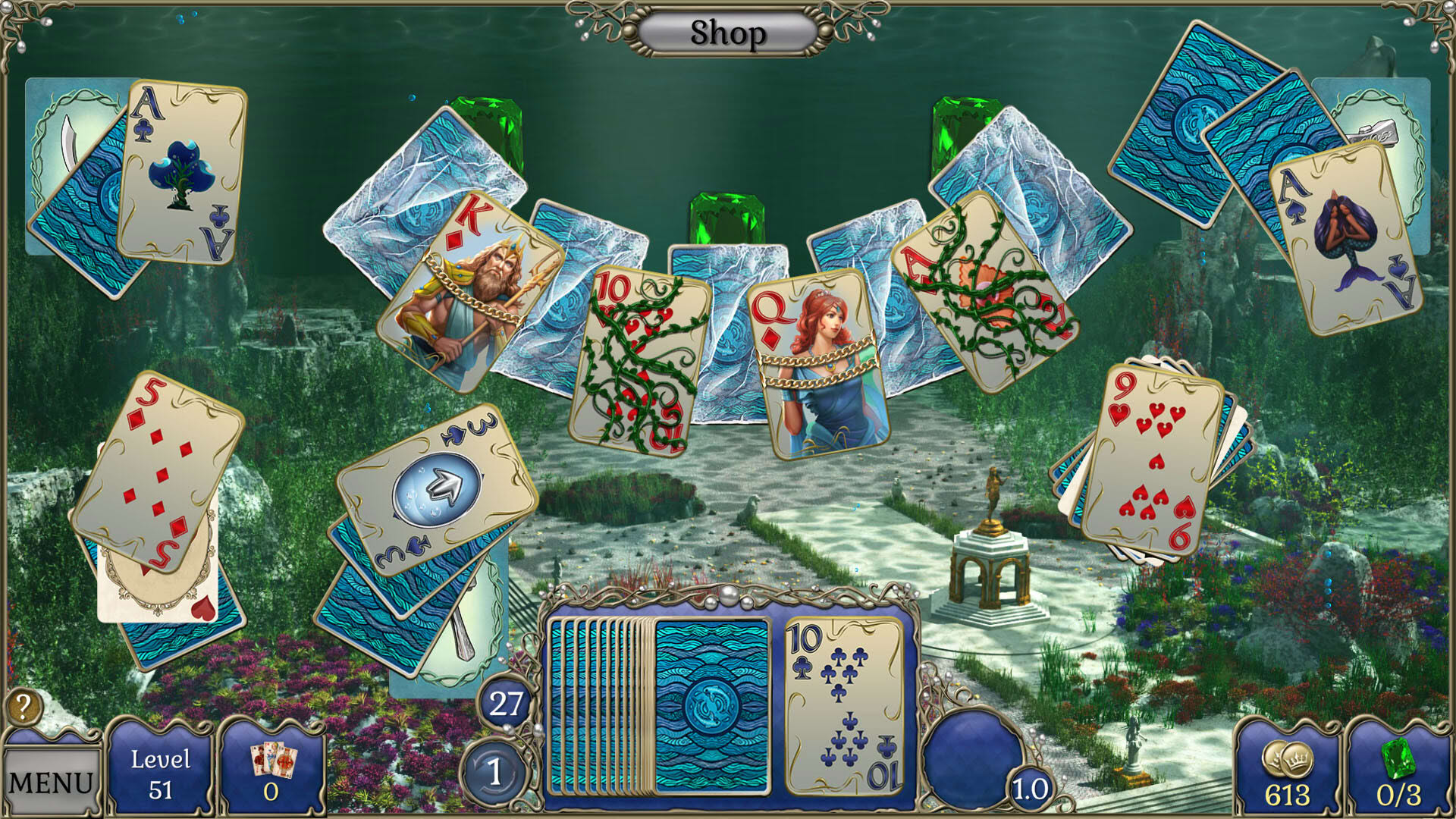 Screenshot for Jewel Match Atlantis Solitaire 4: Collector's Edition
