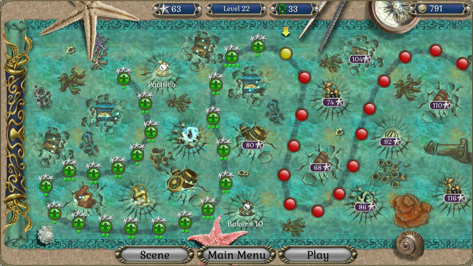 Screenshot for Jewel Match Atlantis Solitaire 4: Collector's Edition