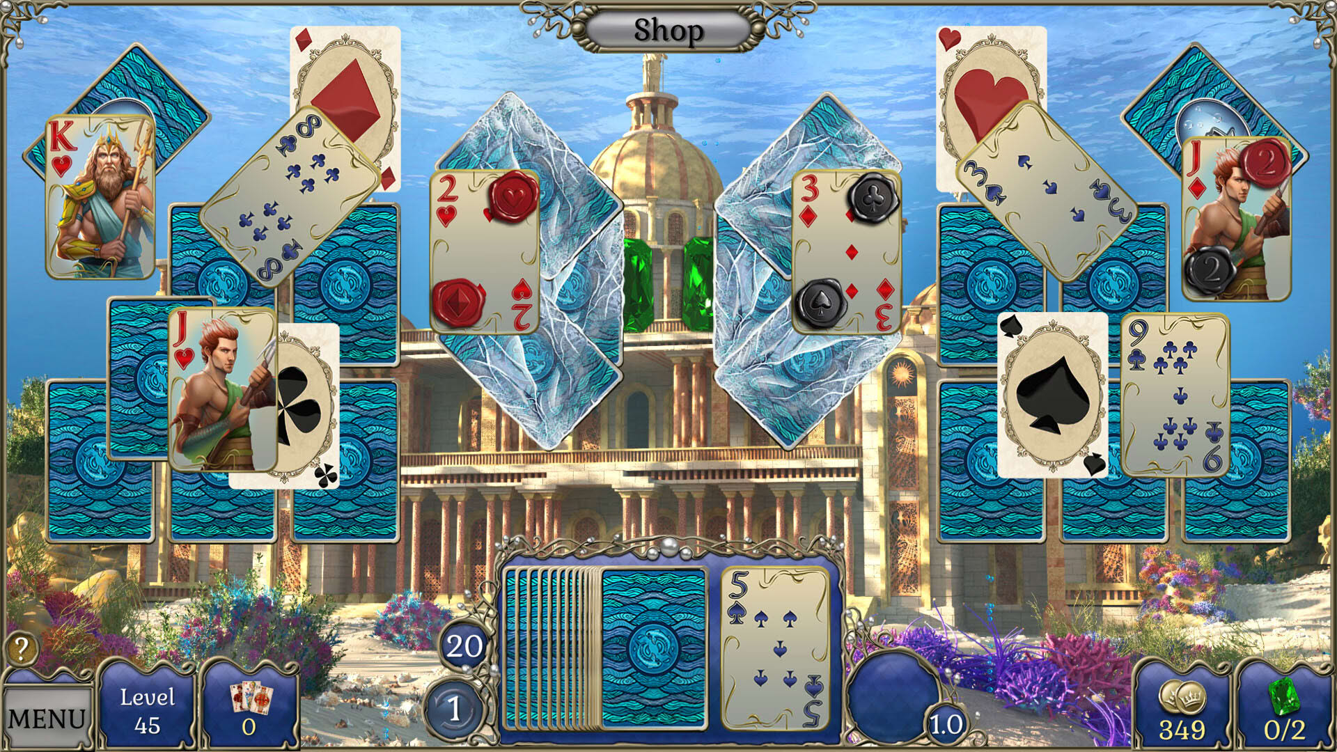 Screenshot for Jewel Match Atlantis Solitaire 4: Collector's Edition