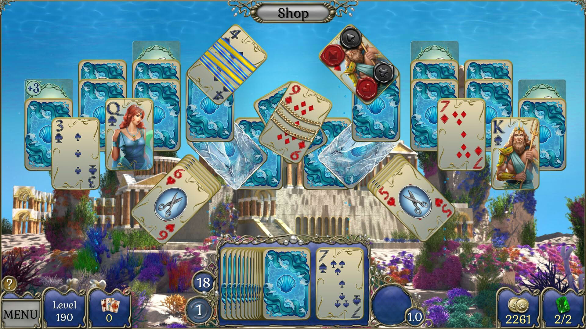 Screenshot for Jewel Match Atlantis Solitaire 4: Collector's Edition