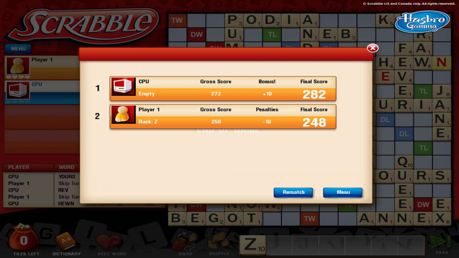 Screenshot for Scrabble