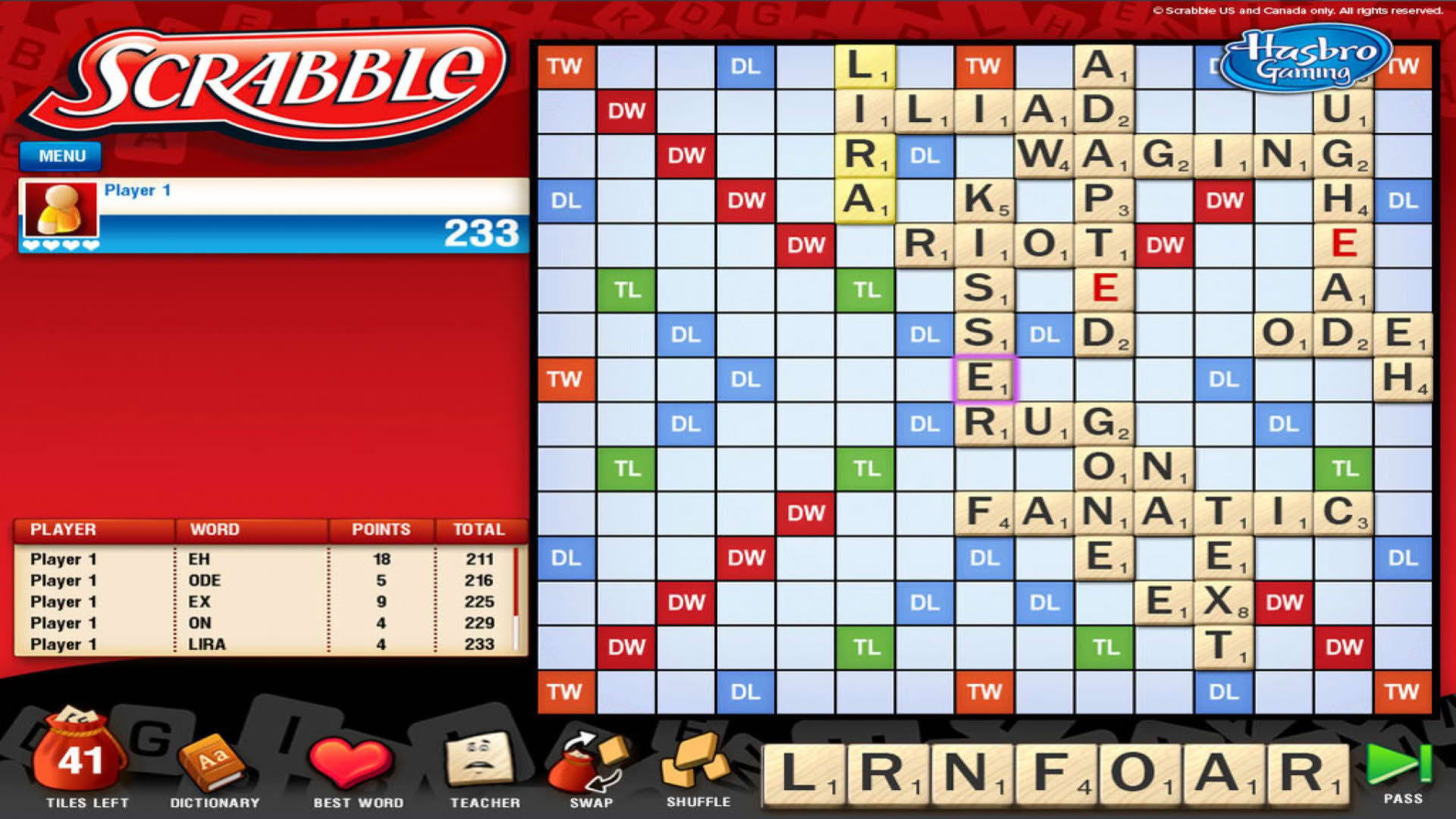 Screenshot for Scrabble