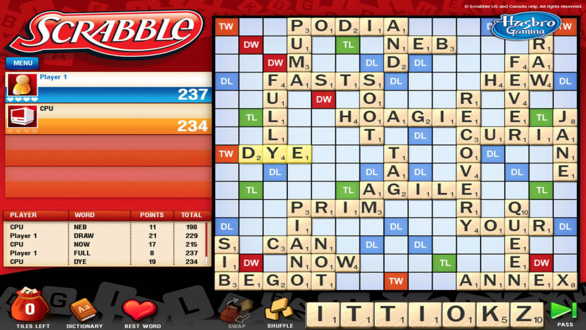 Screenshot for Scrabble