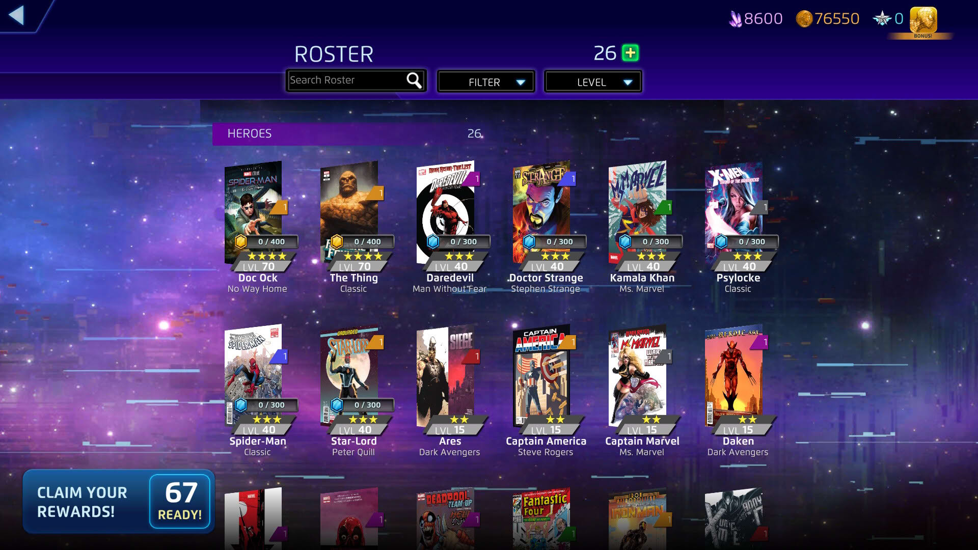 Screenshot for Marvel Puzzle Quest
