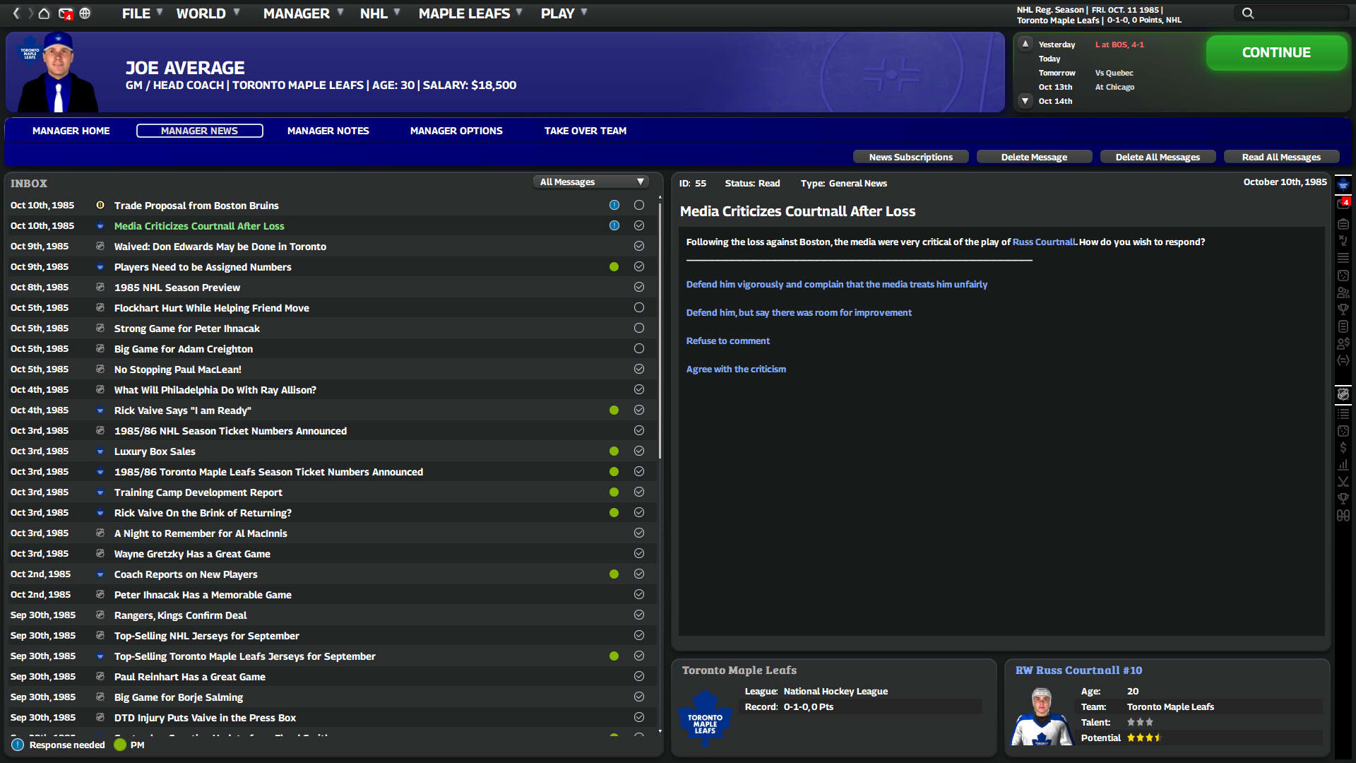 Screenshot for Franchise Hockey Manager 10