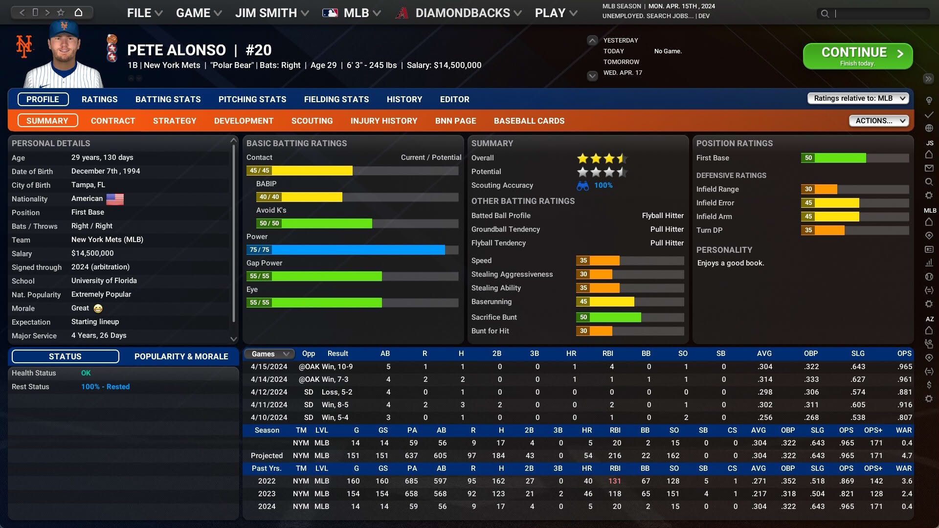 Screenshot for Out of the Park Baseball 25
