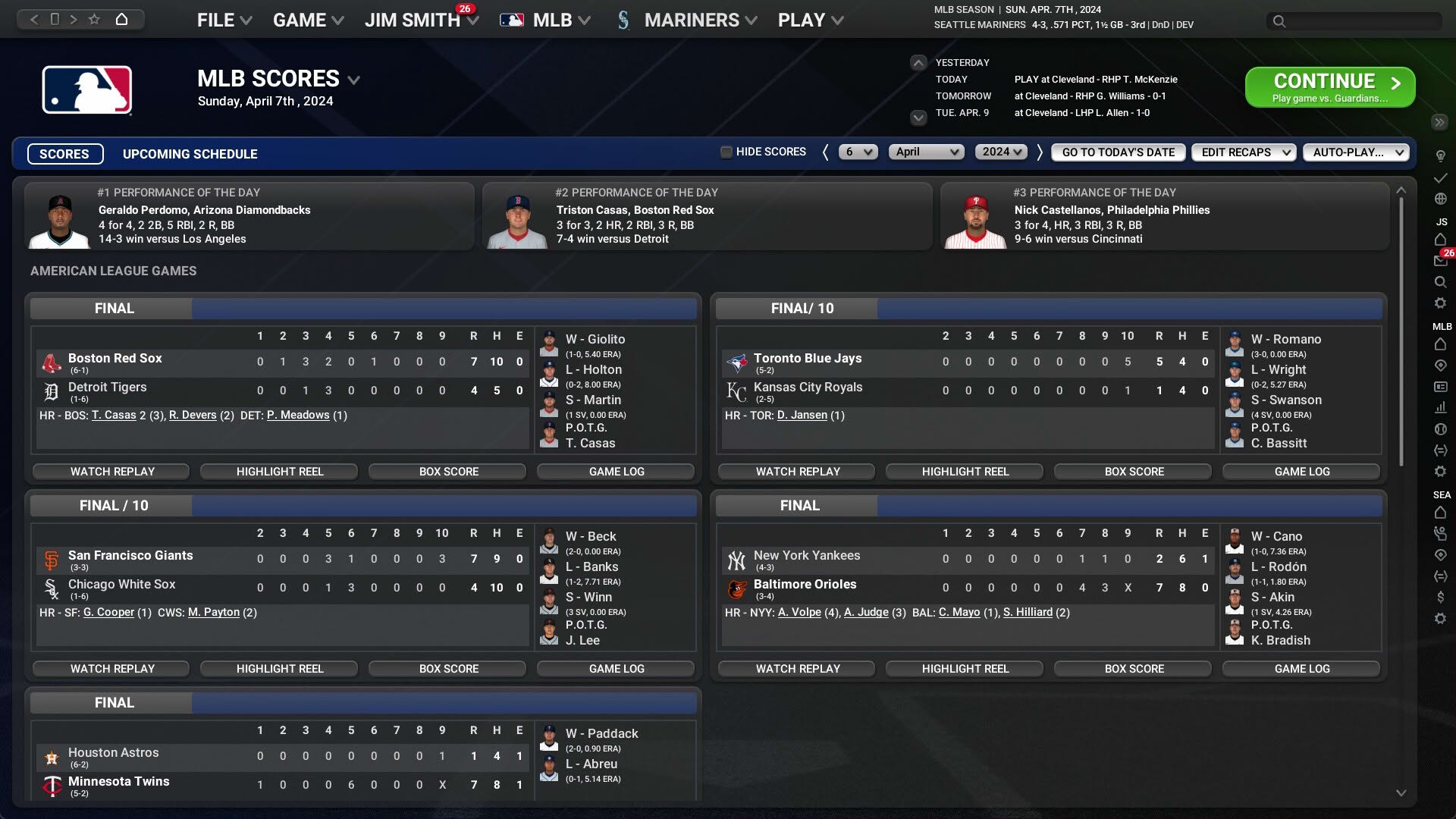 Screenshot for Out of the Park Baseball 25