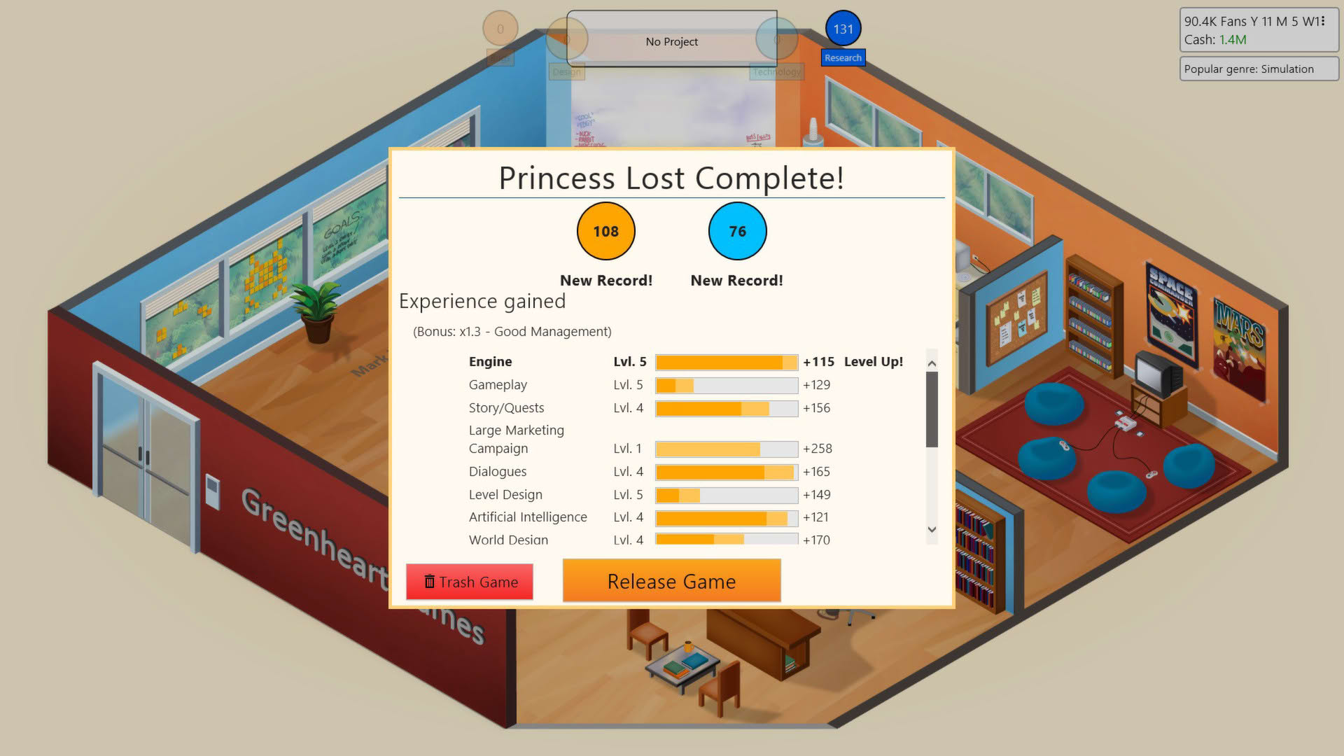 Screenshot for Game Dev Tycoon