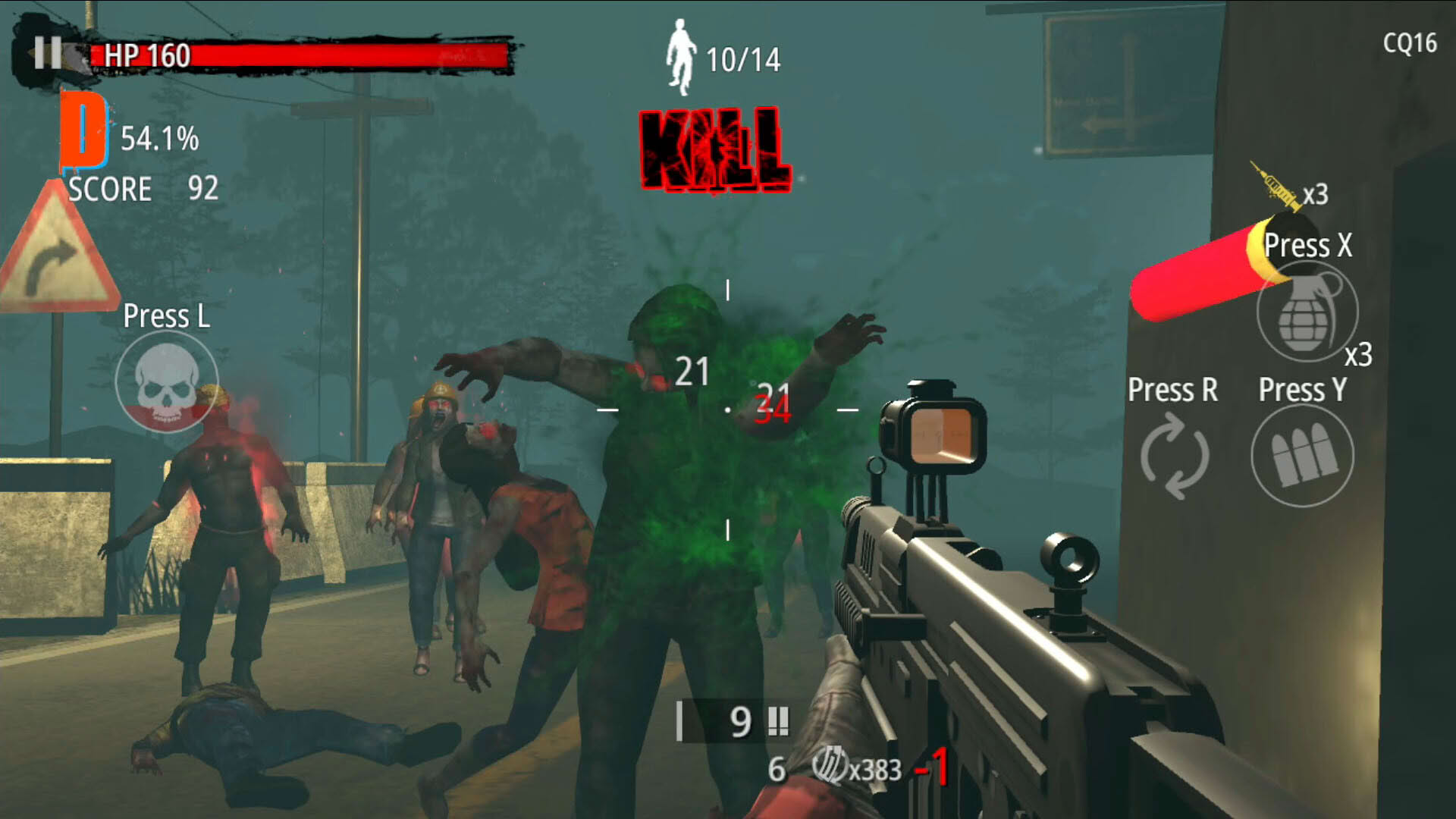 Screenshot for Zombie Hunter: D-Day