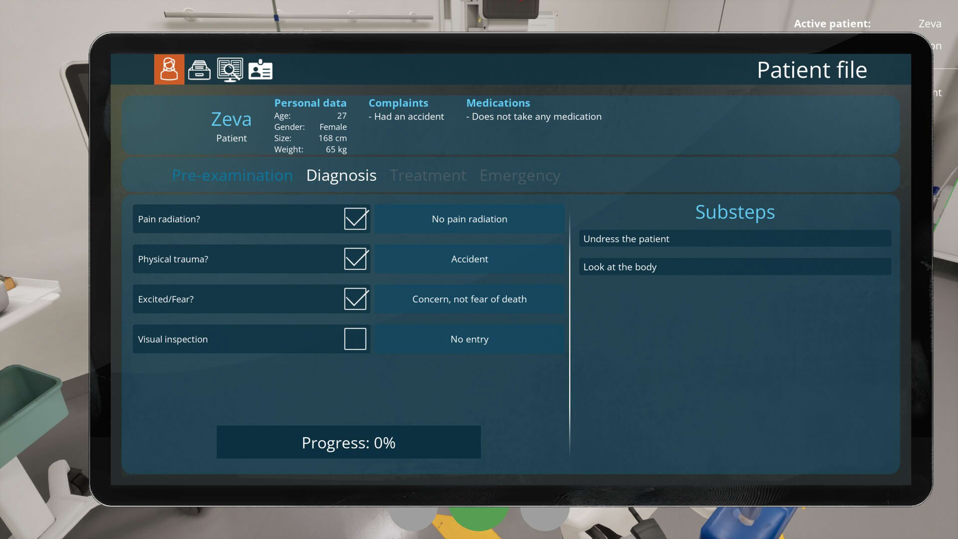 Screenshot for Emergency Room Simulator