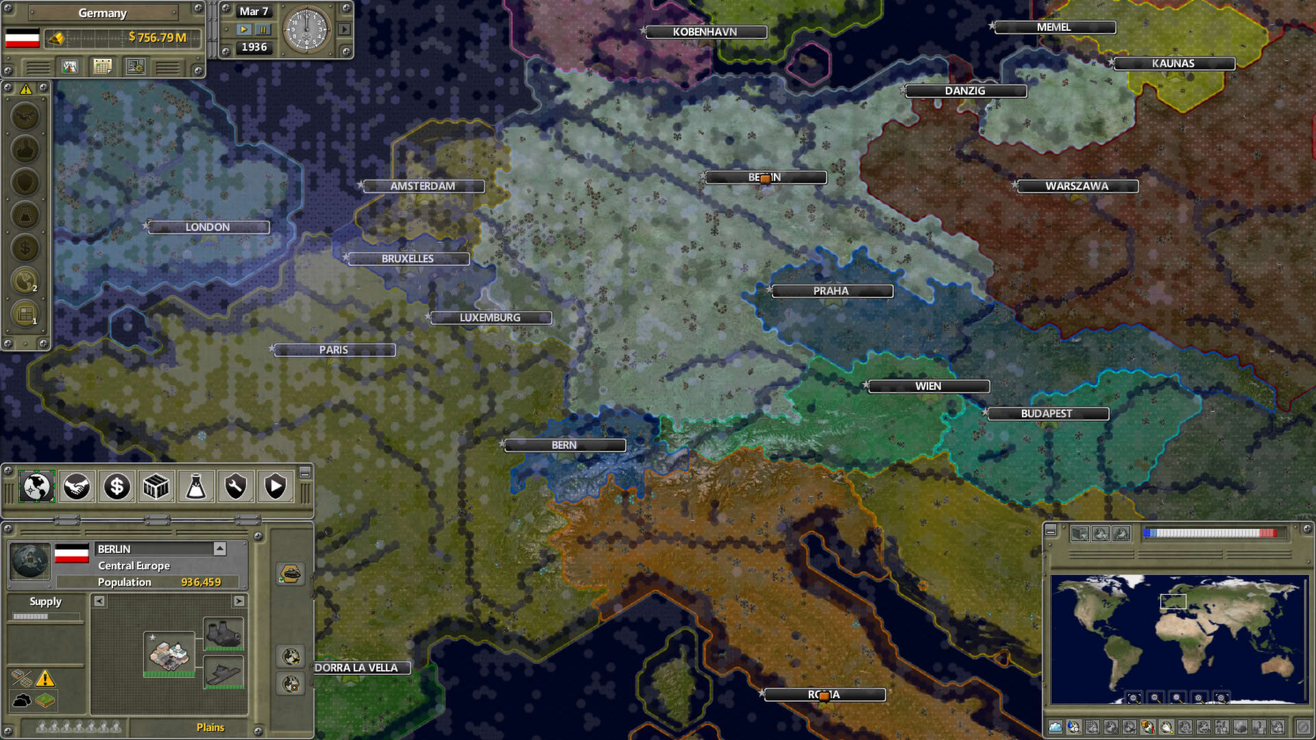 Screenshot for Supreme Ruler 1936
