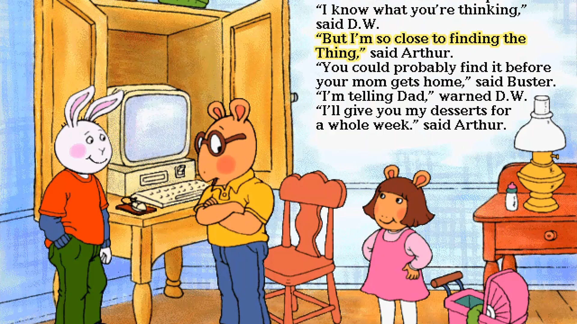 Screenshot for Arthur's Computer Adventure