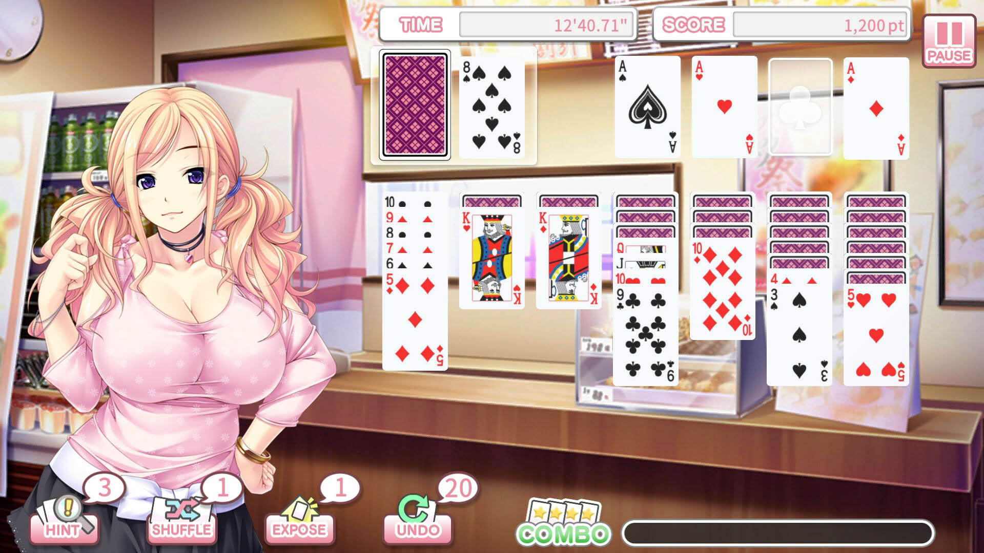 Screenshot for Pretty Girls Klondike Solitaire Plus