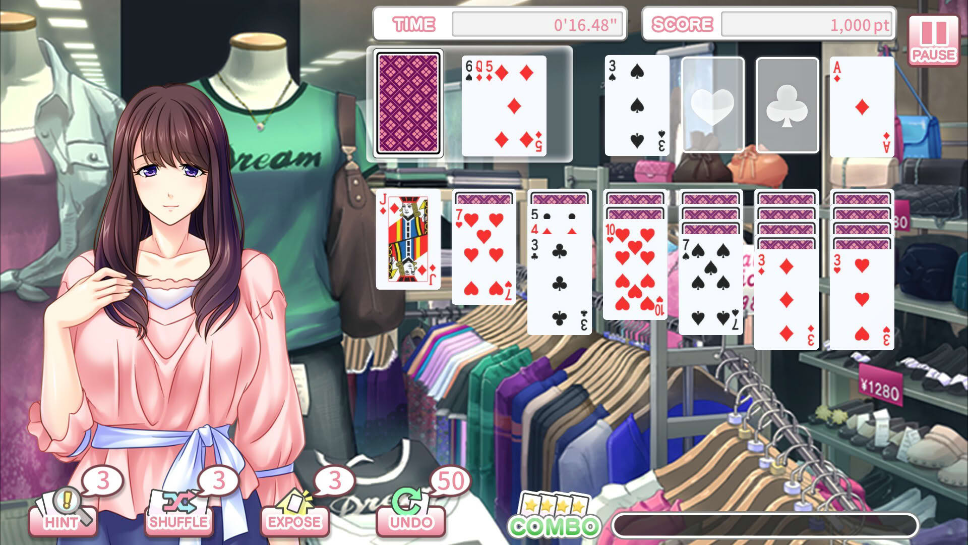 Screenshot for Pretty Girls Klondike Solitaire Plus