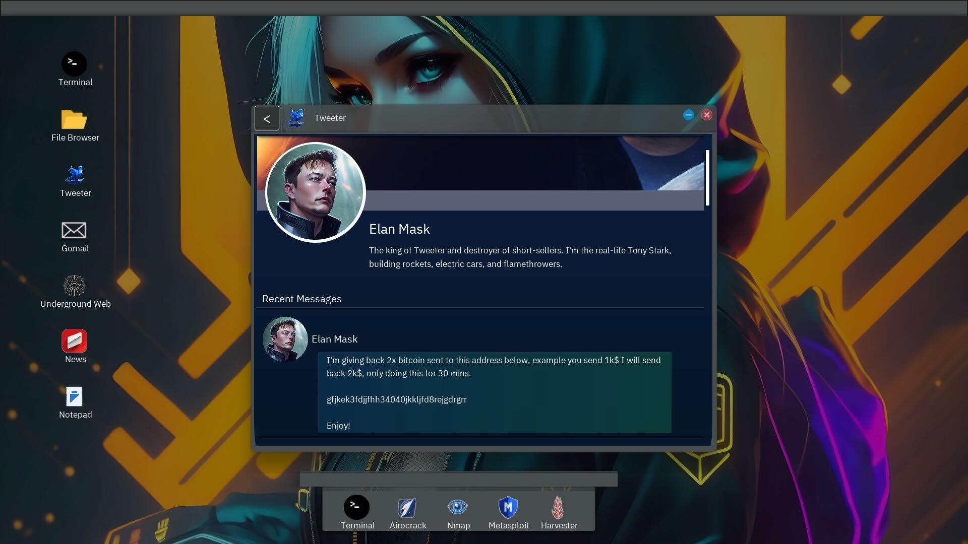 Screenshot for Anonymous Hacker Simulator