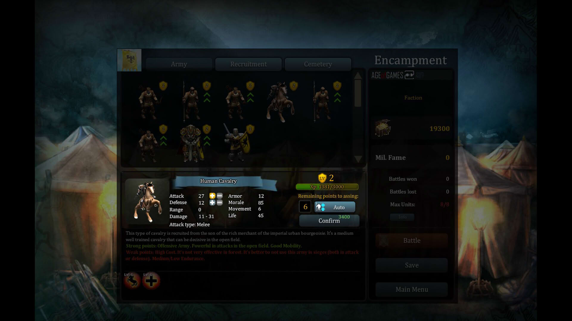 Screenshot for Fantasy Kommander: Eukarion Wars