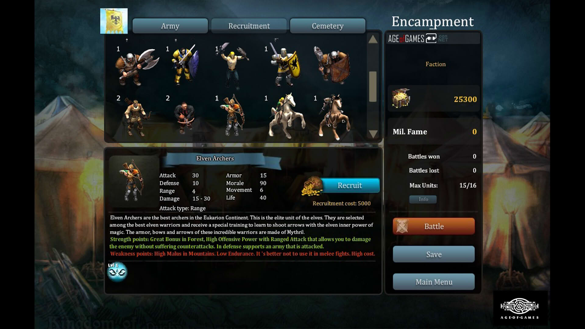 Screenshot for Fantasy Kommander: Eukarion Wars