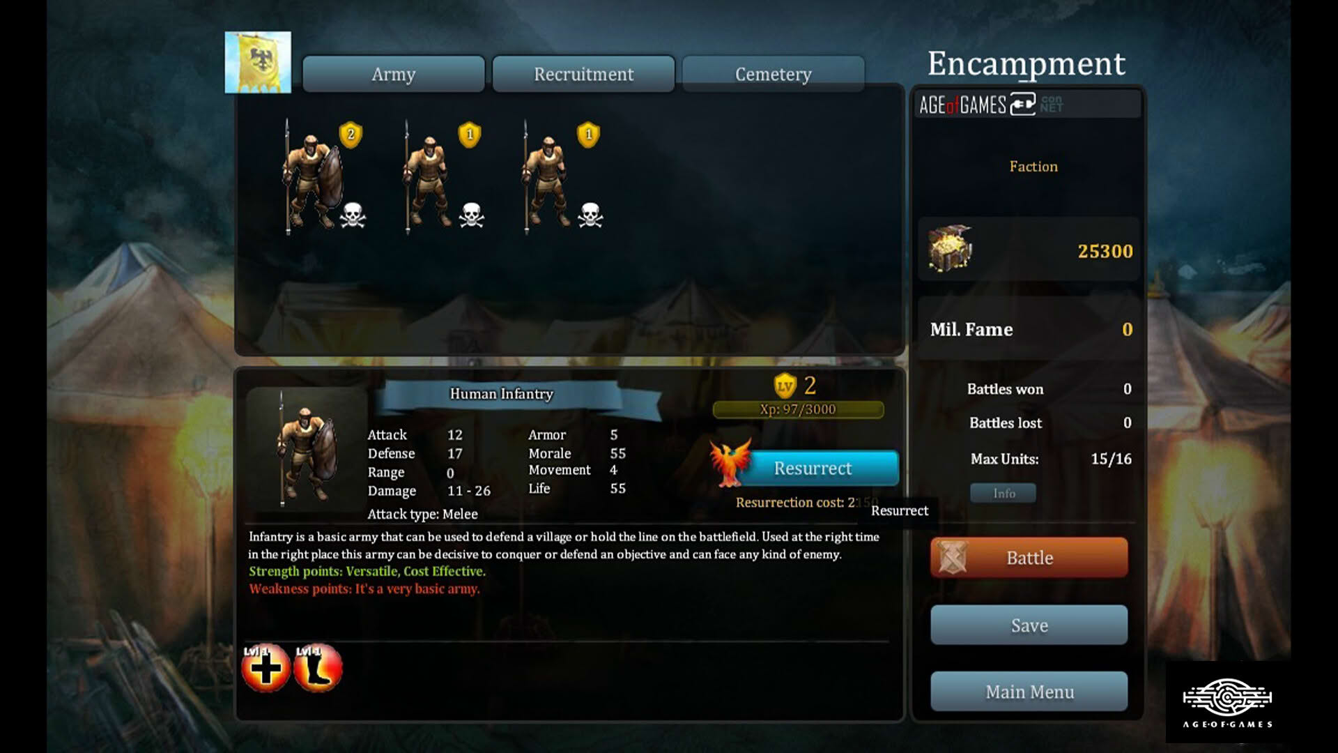 Screenshot for Fantasy Kommander: Eukarion Wars
