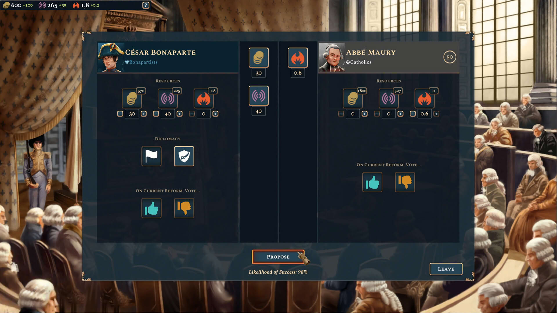 Screenshot for Bonaparte: A Mechanized Revolution