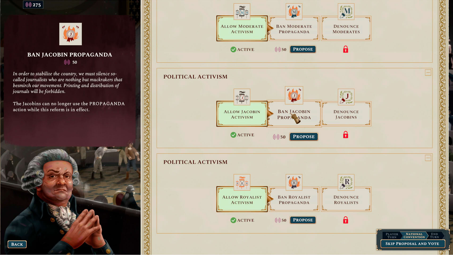 Screenshot for Bonaparte: A Mechanized Revolution