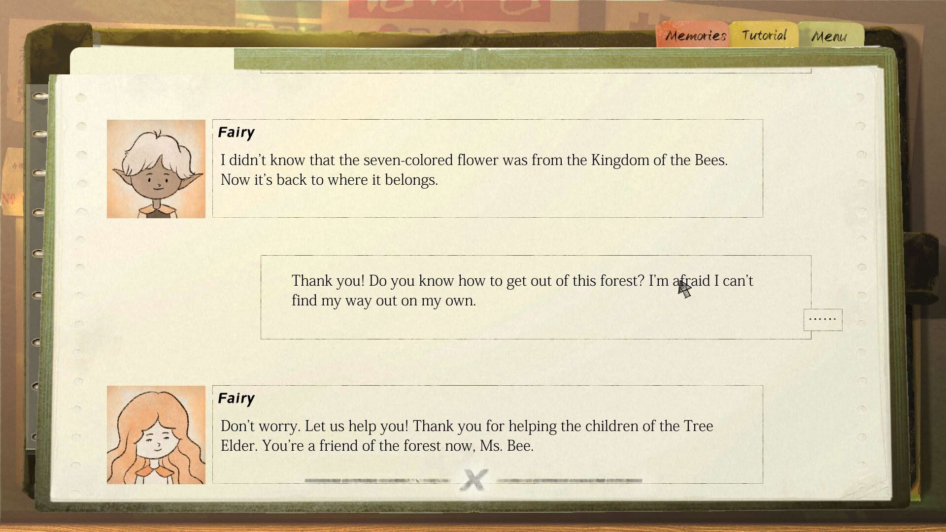 Screenshot for Fragment: A Story in Growing