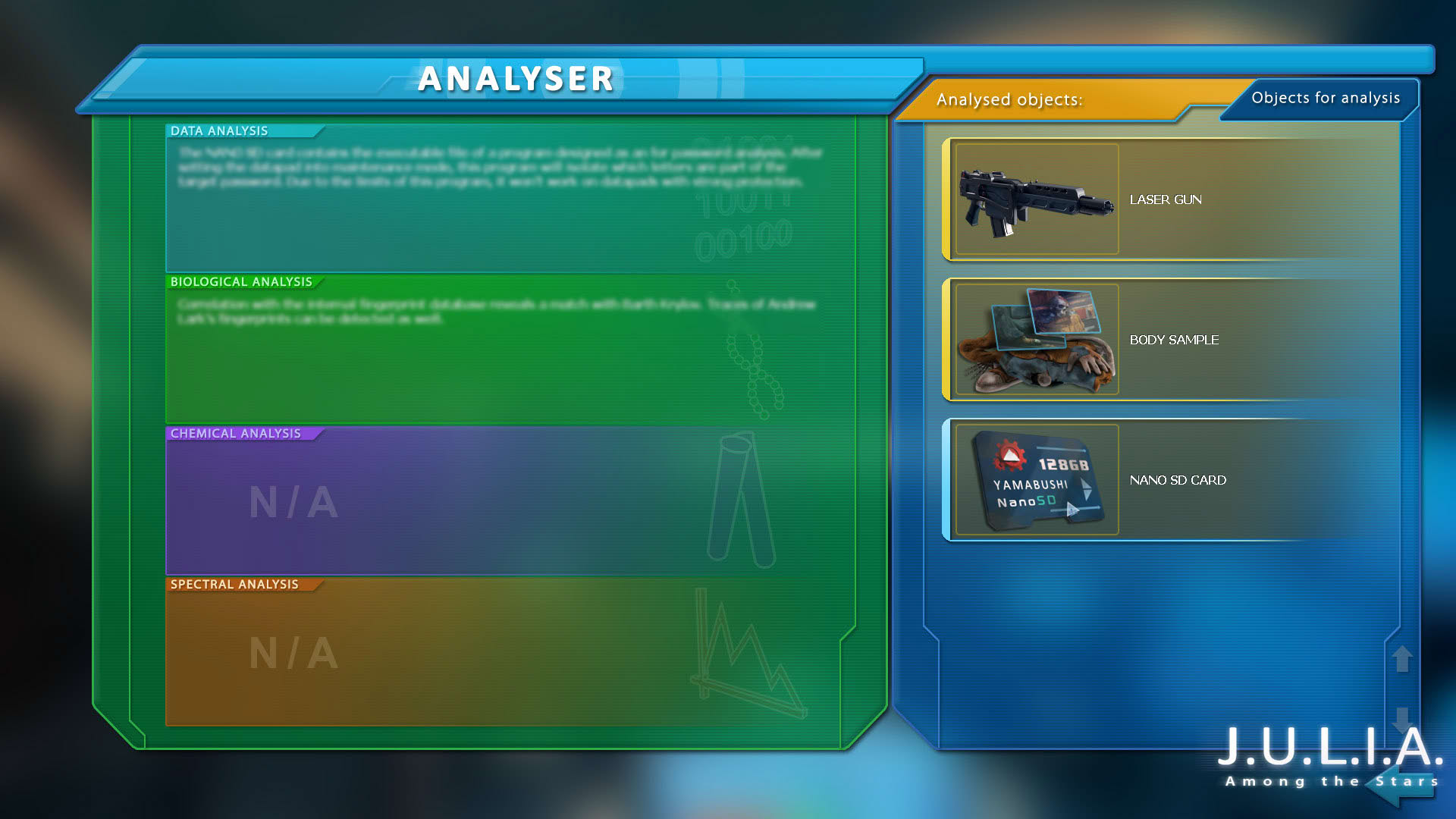 Screenshot for J.U.L.I.A.: Among the Stars