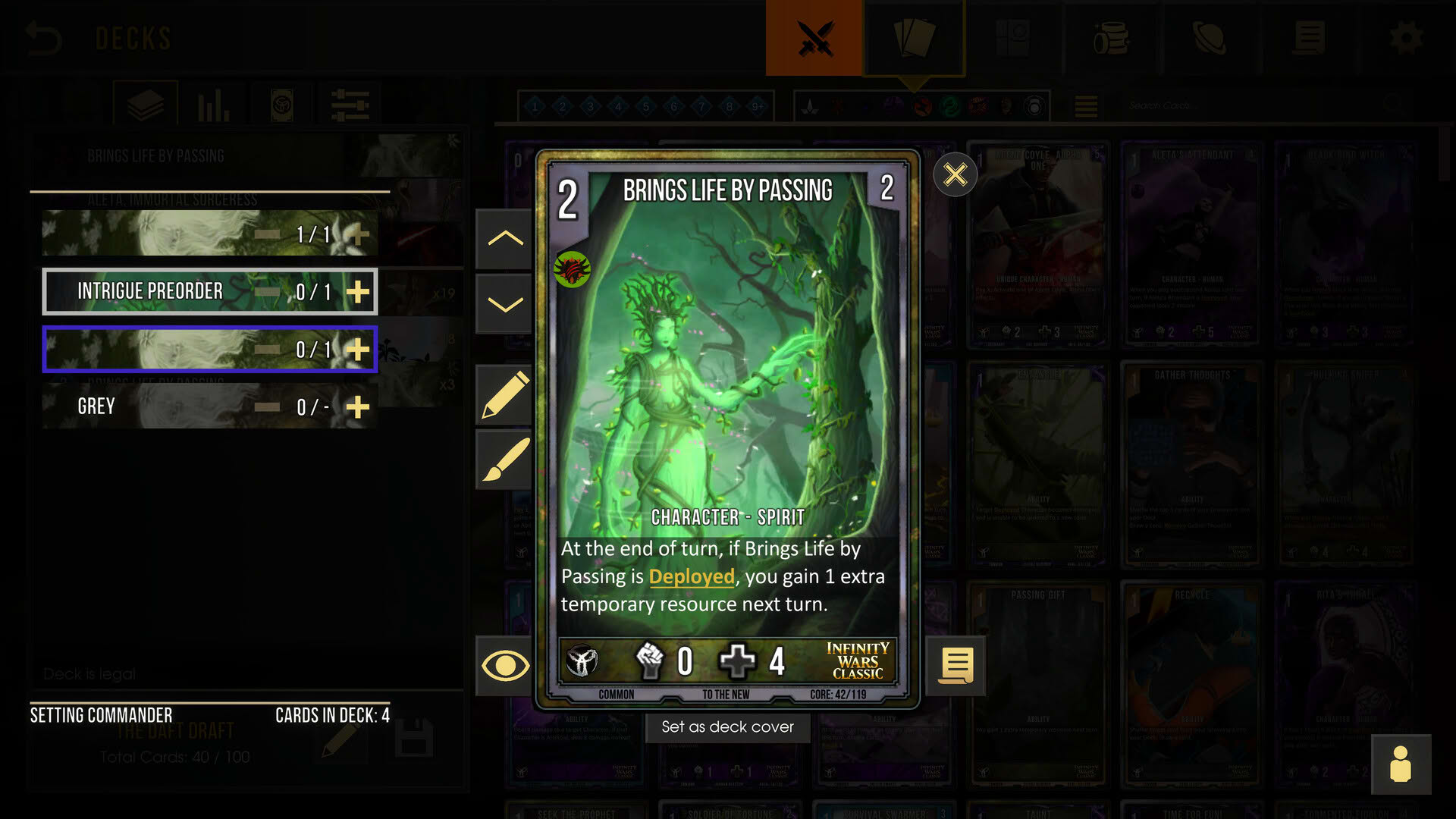 Screenshot for Infinity Wars: Animated Trading Card Game