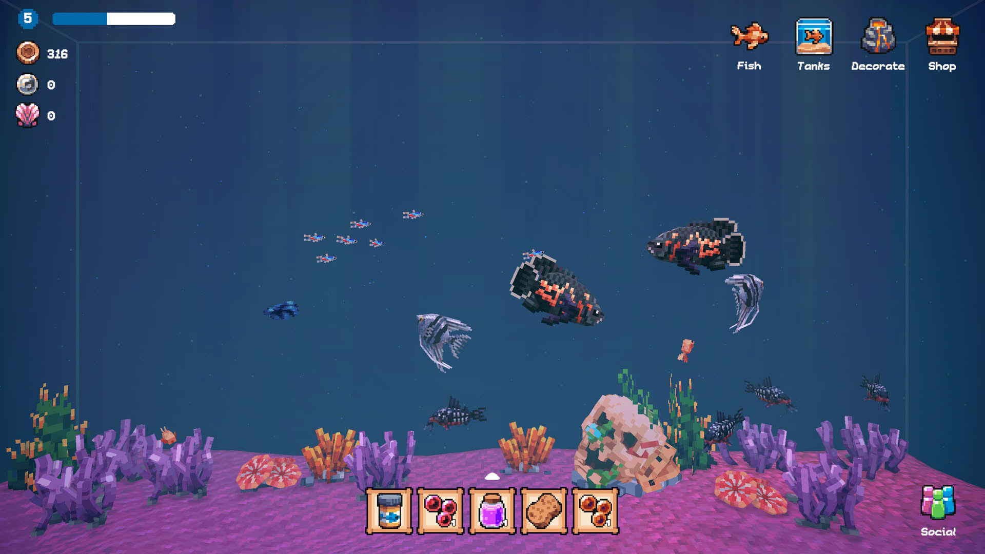 Screenshot for Tiny Aquarium: Social Fishkeeping
