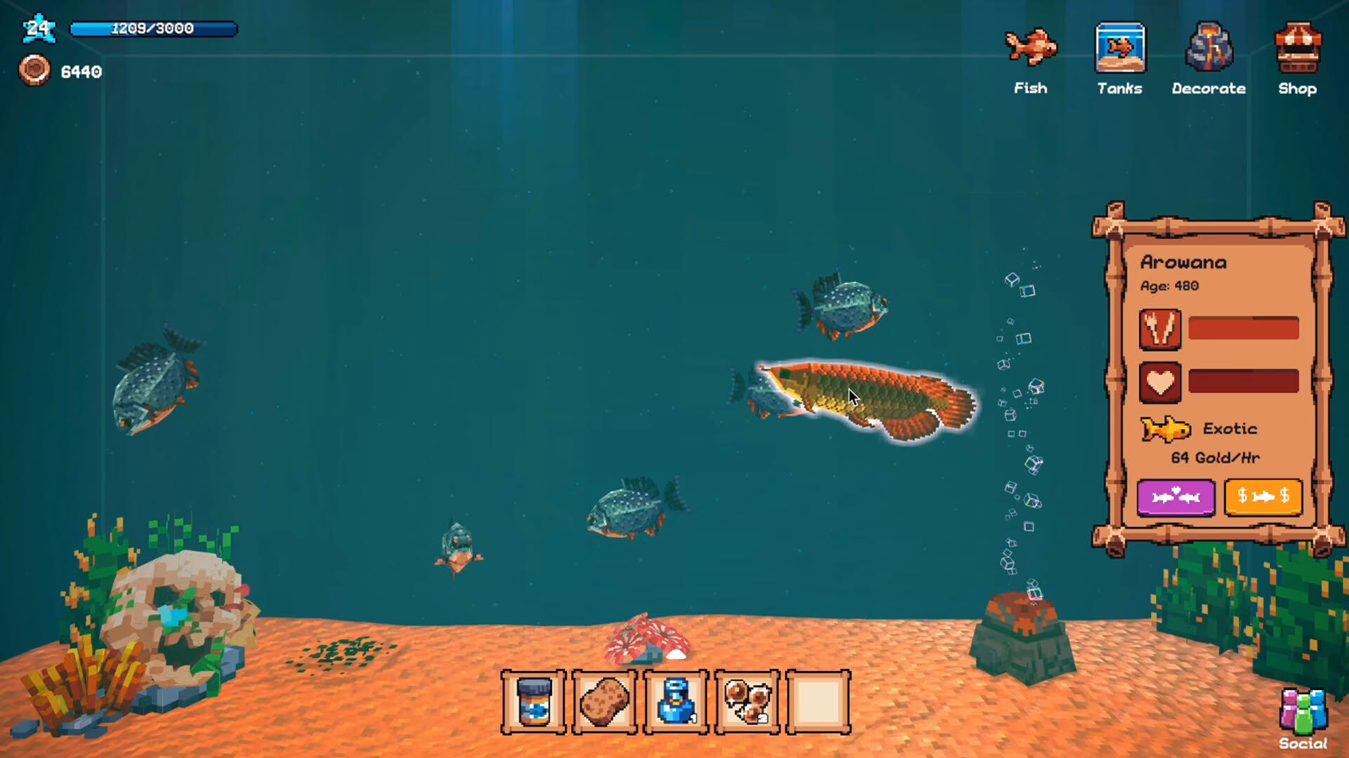 Screenshot for Tiny Aquarium: Social Fishkeeping