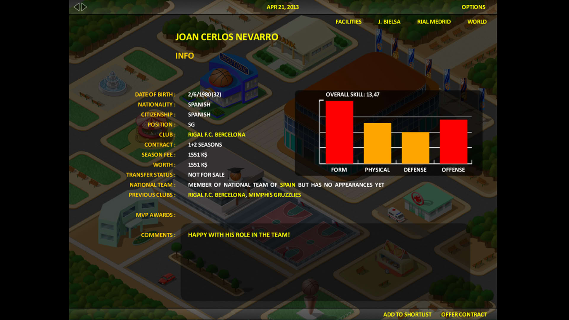 Screenshot for World Basketball Manager Tycoon