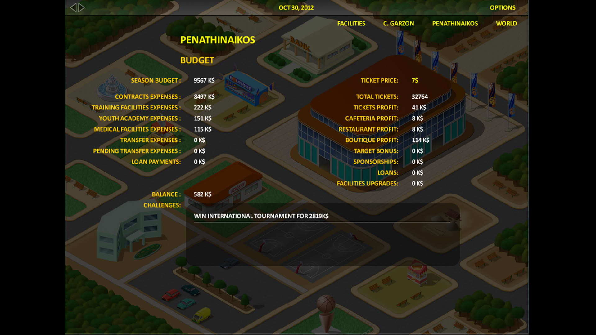 Screenshot for World Basketball Manager Tycoon