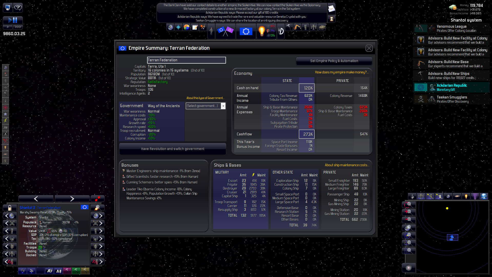 Screenshot for Distant Worlds: Universe