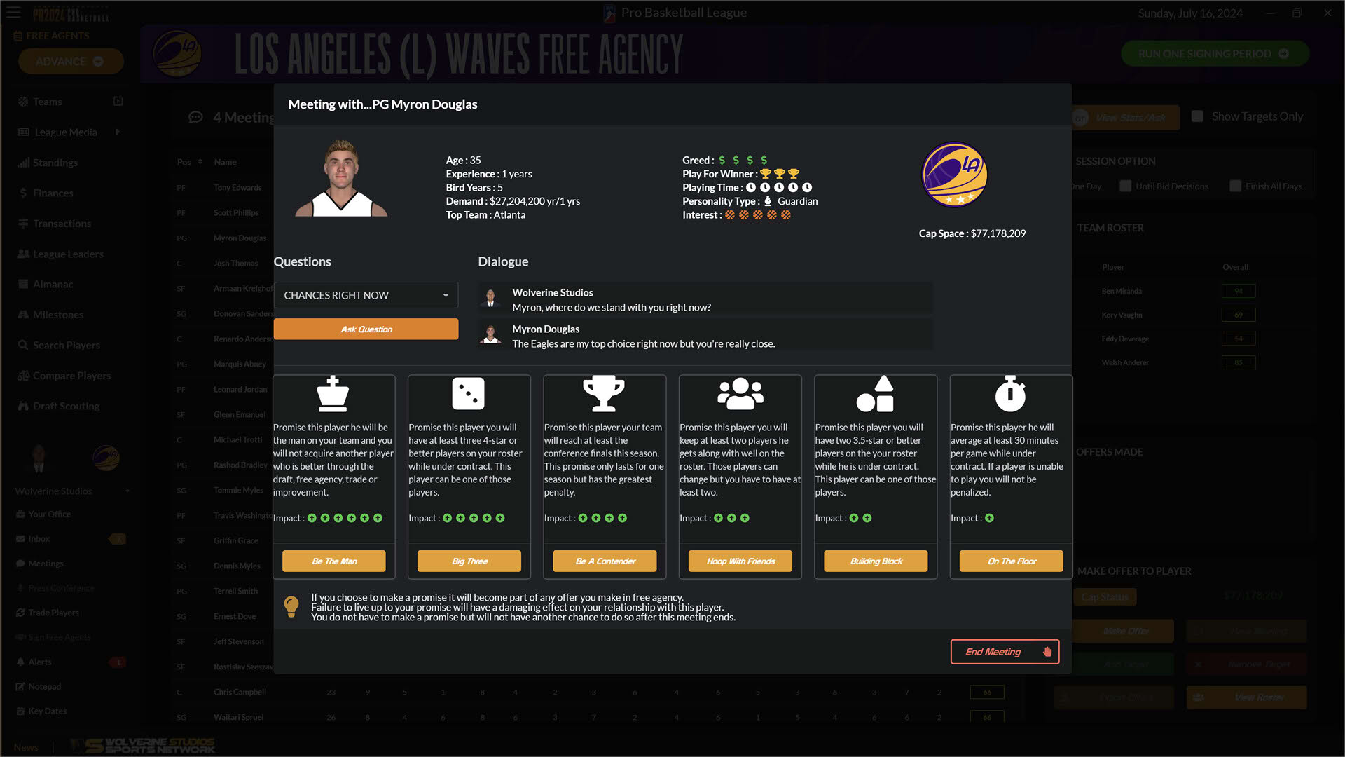 Screenshot for Draft Day Sports: Pro Basketball 2024