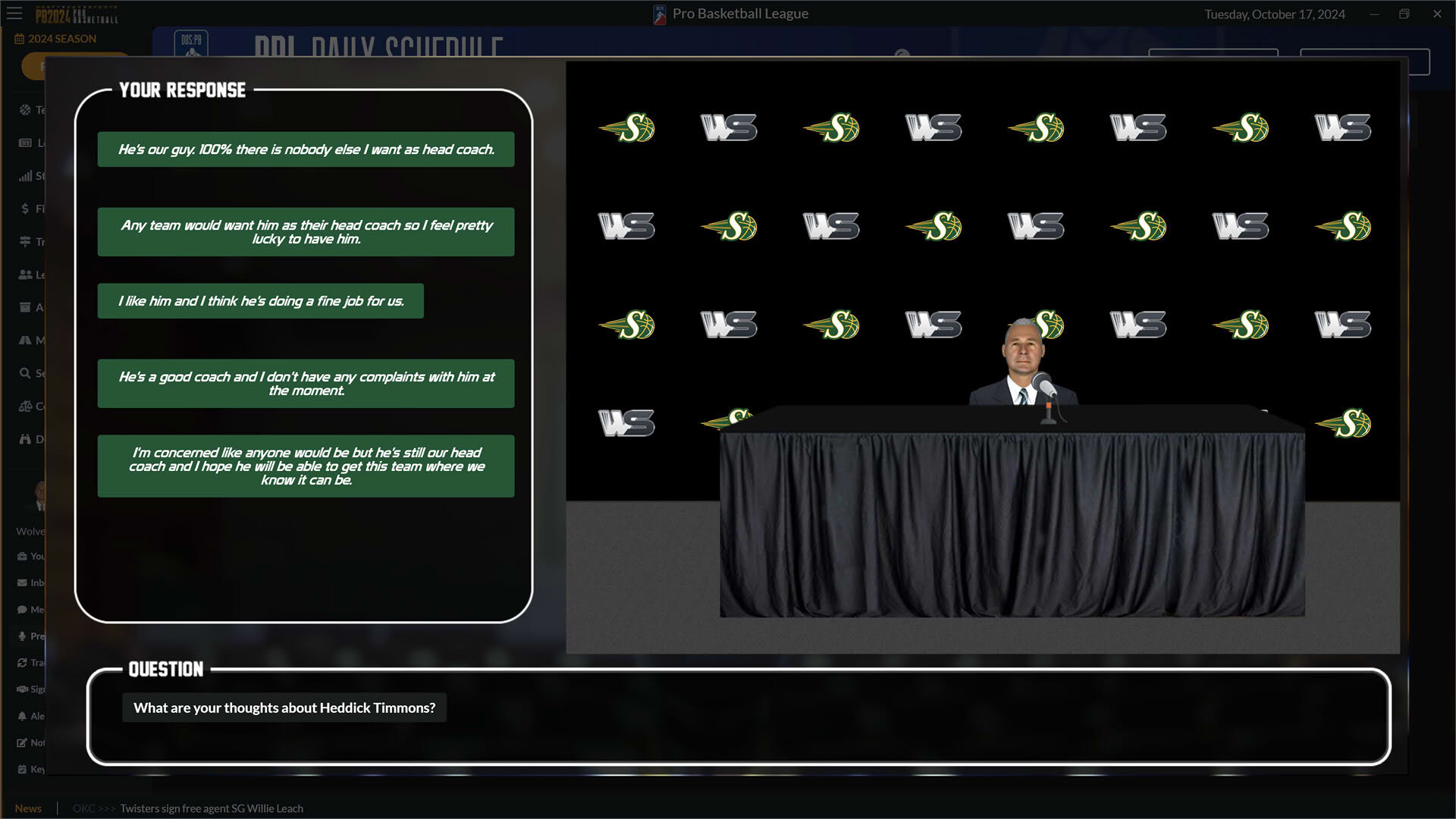 Screenshot for Draft Day Sports: Pro Basketball 2024