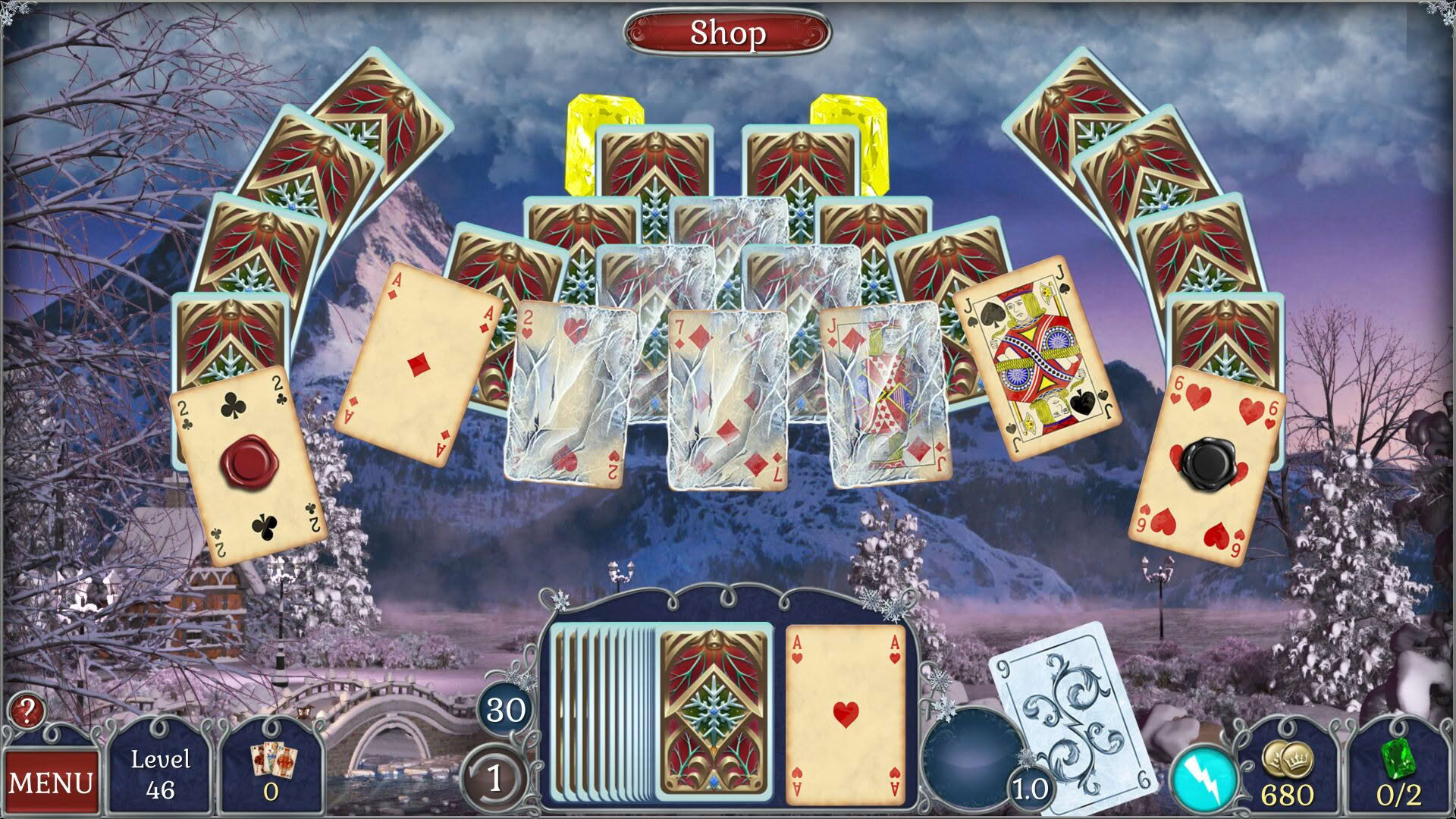 Screenshot for Jewel Match Solitaire Winterscapes 2: Collector's Edition